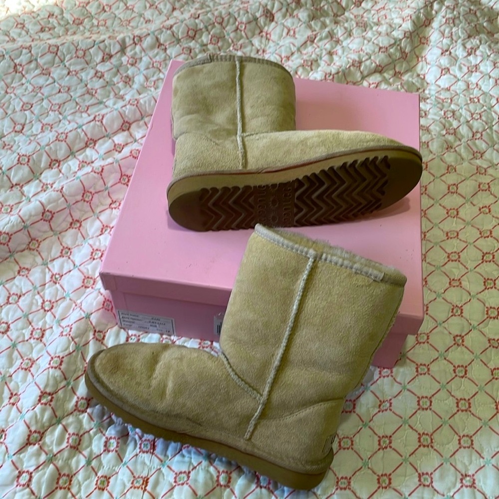 UGG suede short boots with Sherpa lining